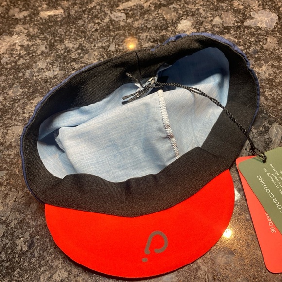 Velocio Ultralight Rain Cycling Cap Hat Navy New NWT - Picture 4 of 9